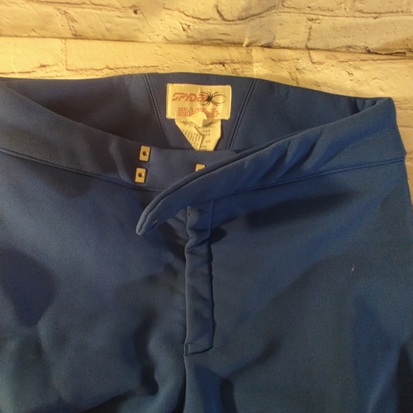 Spyder Blue Vintage Japan Blue Retro Ski Snow Padded Pants 33 x 26 - Picture 10 of 16